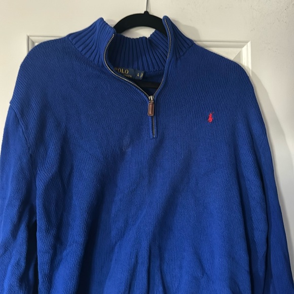Polo Ralph Lauren Blue 1/4 zip - Picture 1 of 1